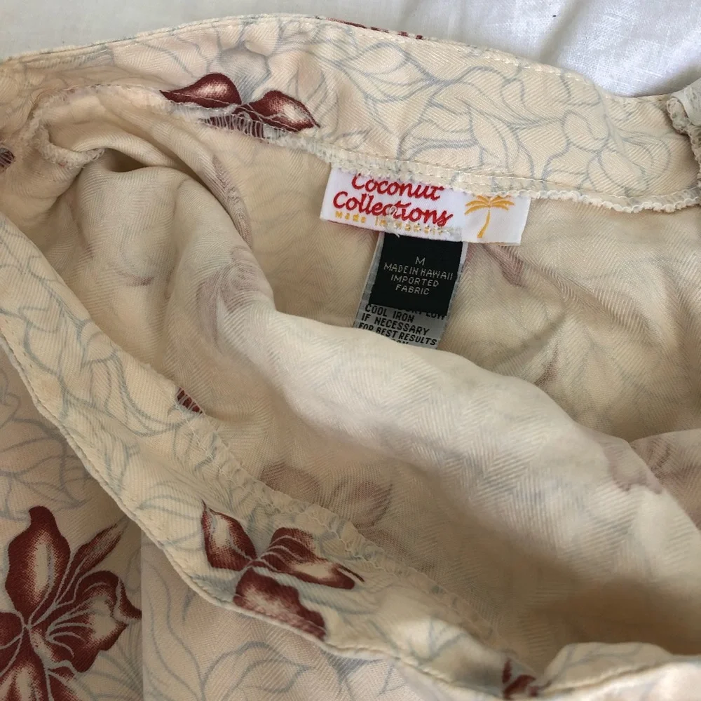 vintage hawaiian floral midi skirt - Picture 2 of 3